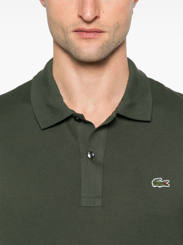 Lacoste Uomo Polo Verde Cachi Scuro Fit Piqué L.12.12 3