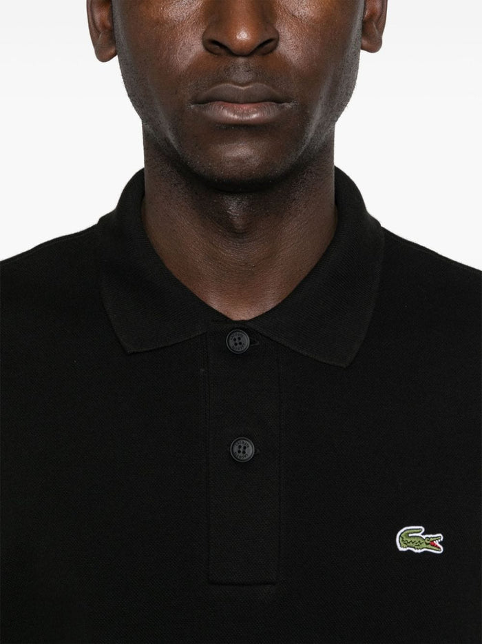 Lacoste Polo Nero Uomo Ricamo Coccodrillo 4