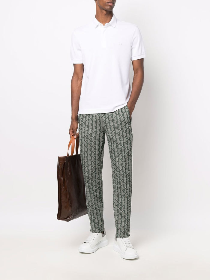 Lacoste Men's Tonal Crocodile Polo White 2