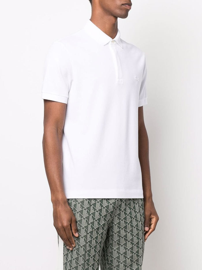 Lacoste Uomo Polo Bianco Regular Fit Piqué Elasticizzato Paris 1