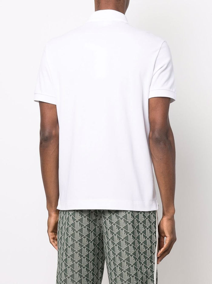 Lacoste Uomo Polo Bianco Regular Fit Piqué Elasticizzato Paris 3