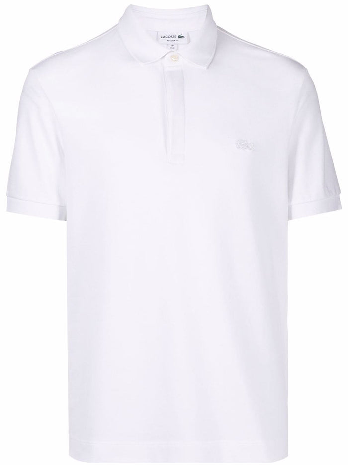 Lacoste Uomo Polo Bianco Regular Fit Piqué Elasticizzato Paris 5