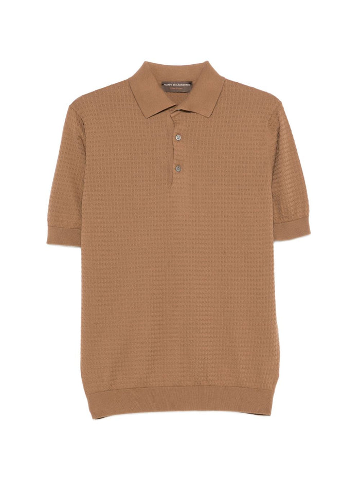 Filippo De Laurentis Polo Tre Bottoni Uomo Marrone 1