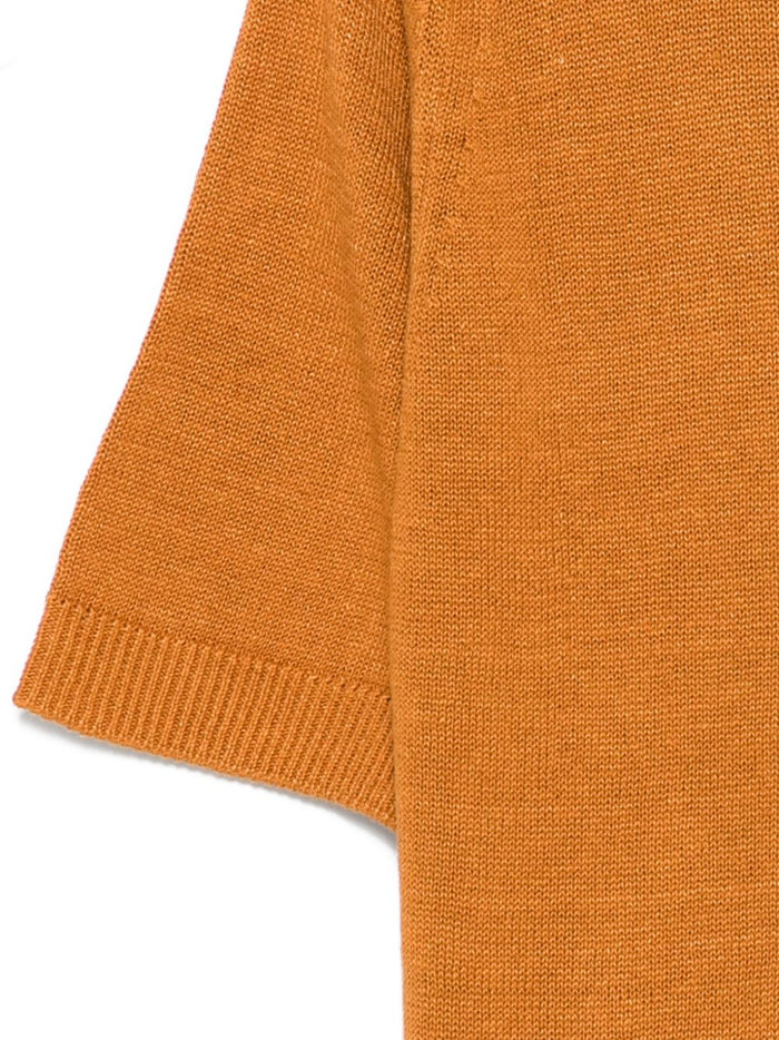 Filippo De Laurentis Men's Three-Button Polo Shirt Orange 3