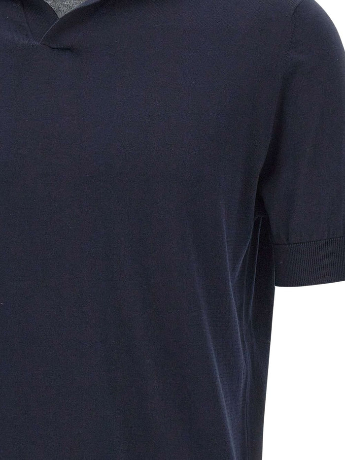 Filippo De Laurentis Polo Kurzarm Herren Blau 3