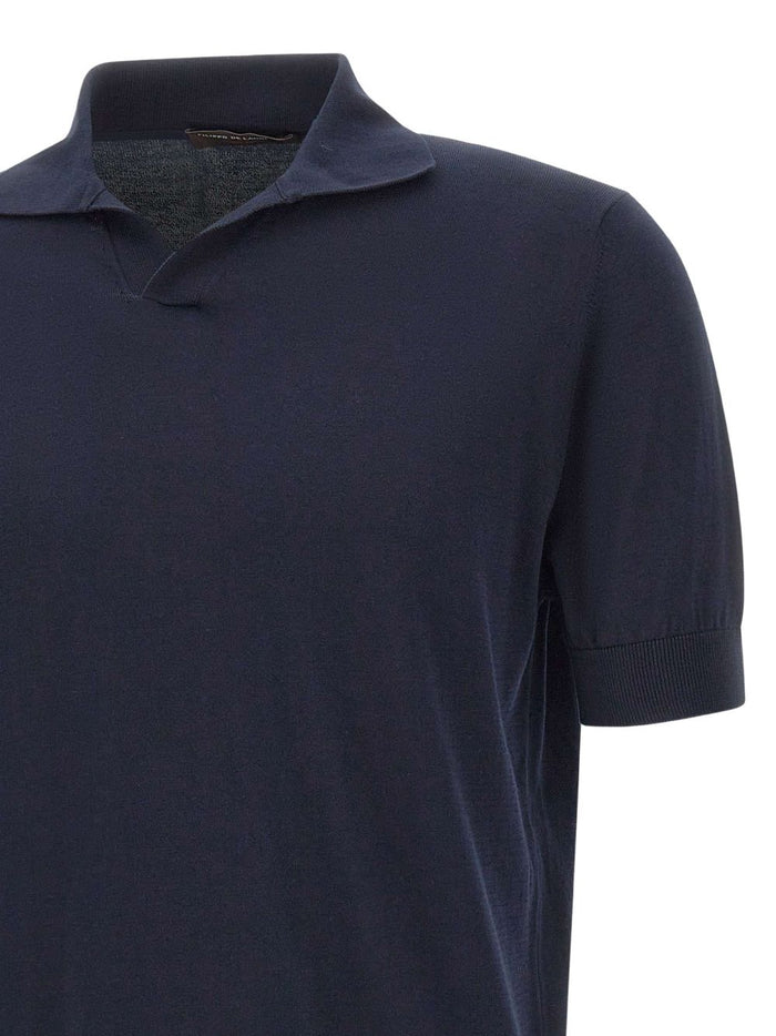 Filippo De Laurentis Polo Kurzarm Herren Blau 6