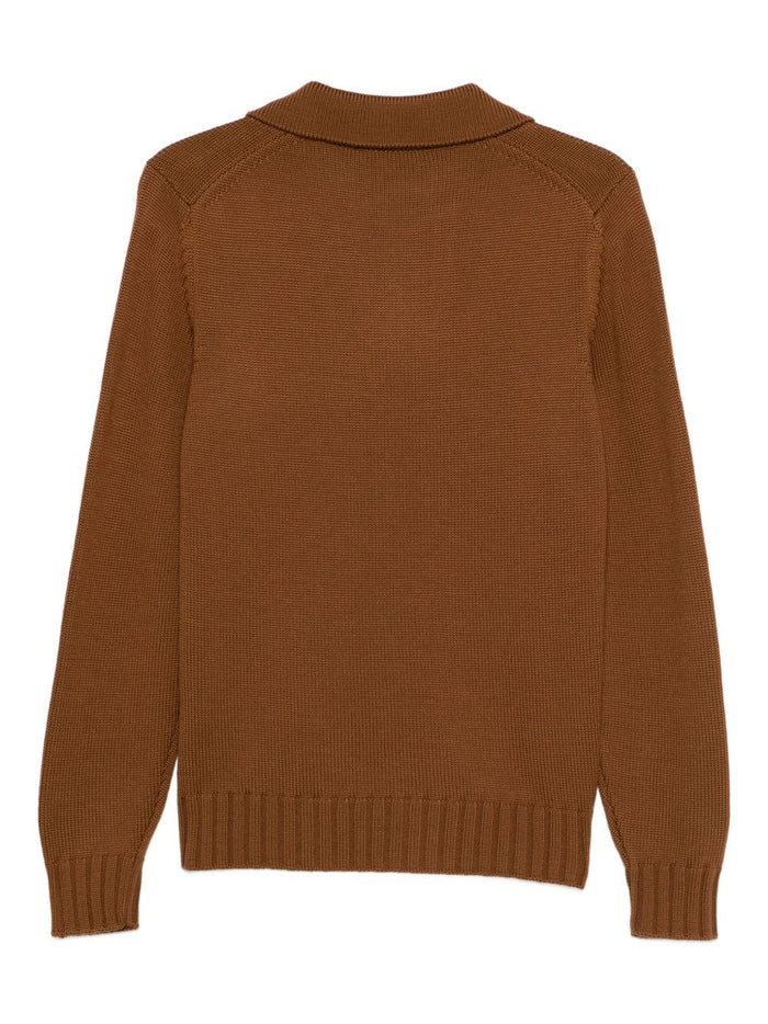 Filippo De Laurentis Maglia Marrone Uomo Polo 2