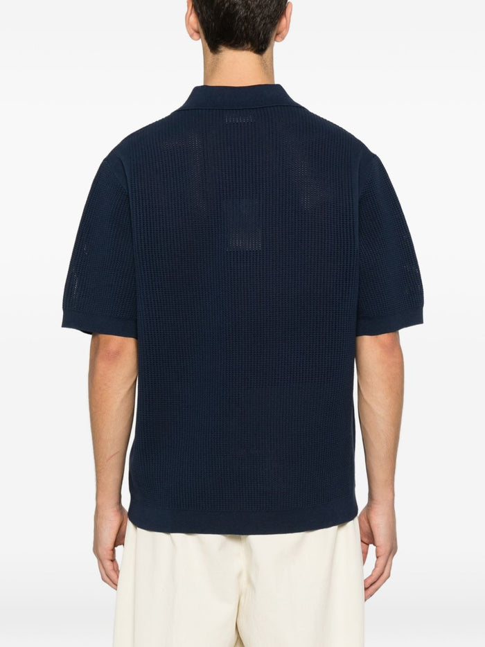 Drole De Monsieur Polo Nido d'Ape Uomo Blu 3