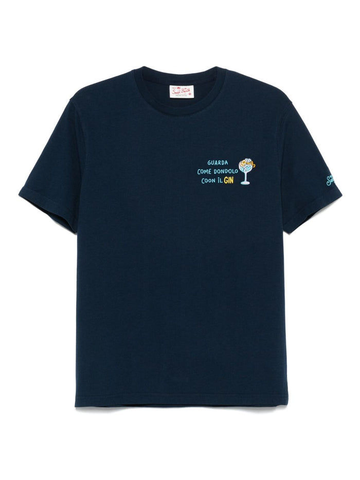 Mc2 Saint Barth Portofino Uomo T-shirt Blu Motivo Gin 1
