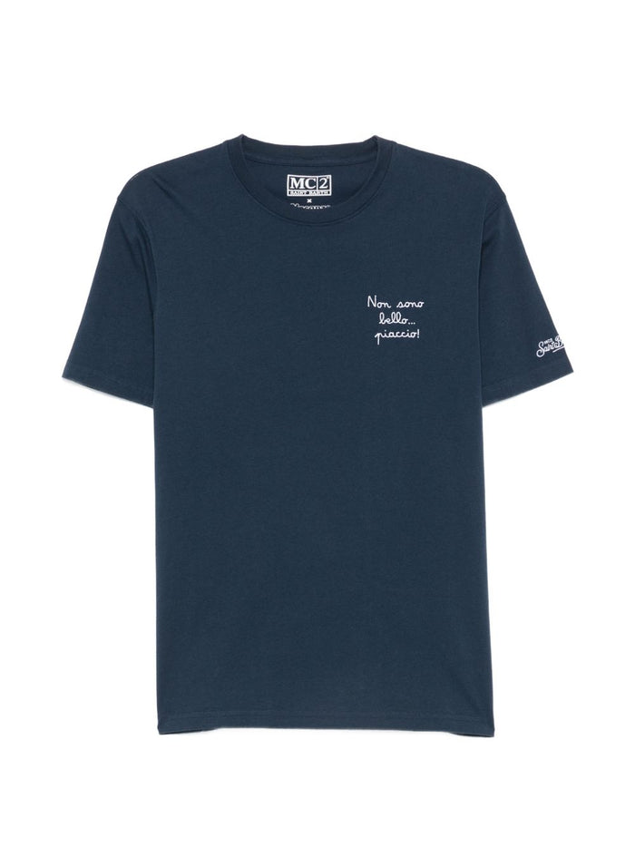Mc2 Saint Barth T-shirt Non Sono Bello Piaccio Uomo Blu 1