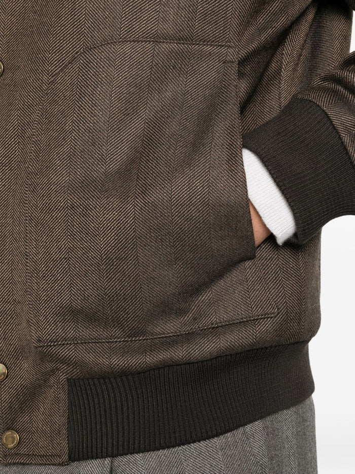 Officina Sartoriale Giubbotto Marrone Uomo 5