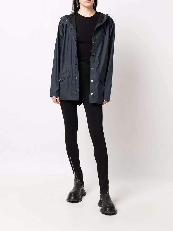 Rains Blue Jacket Men Waterproof Straight Hood 5