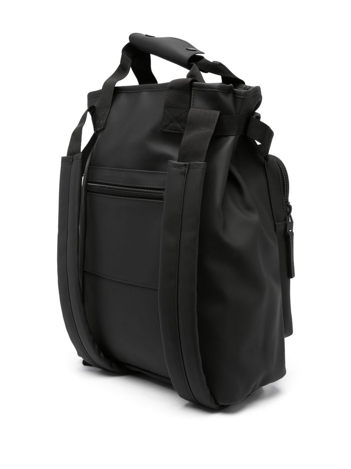 Rains Borsa Nero Unisex Logo Stampato 4