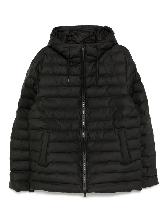 Schwarze Unisex-Kapuzenjacke von Rains 5