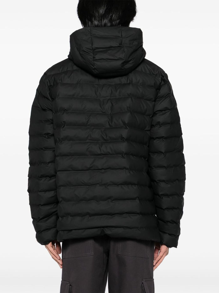 Schwarze Unisex-Kapuzenjacke von Rains 3