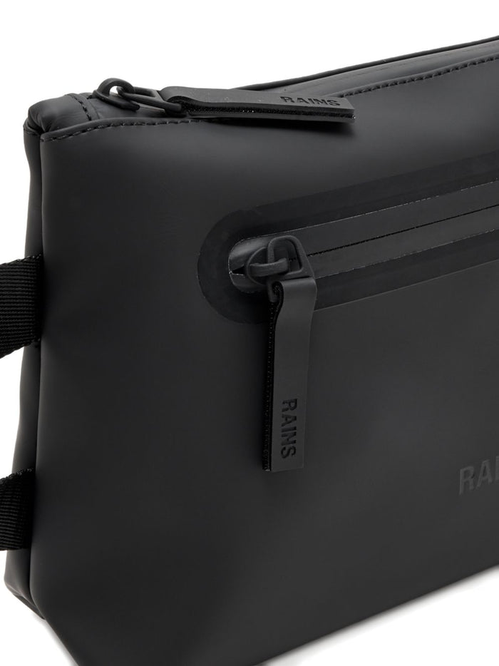 Rains Pochette 2 Zip Cosmetic Bag Large Uomo Nero 3