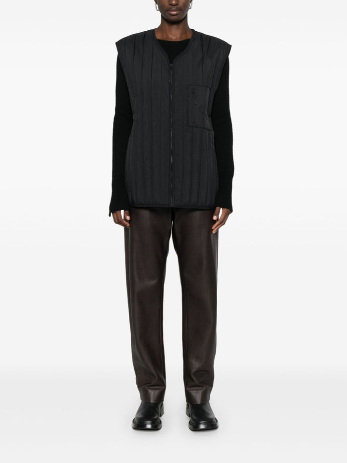 Rains Gilet Nero Uomo Trapuntato 4