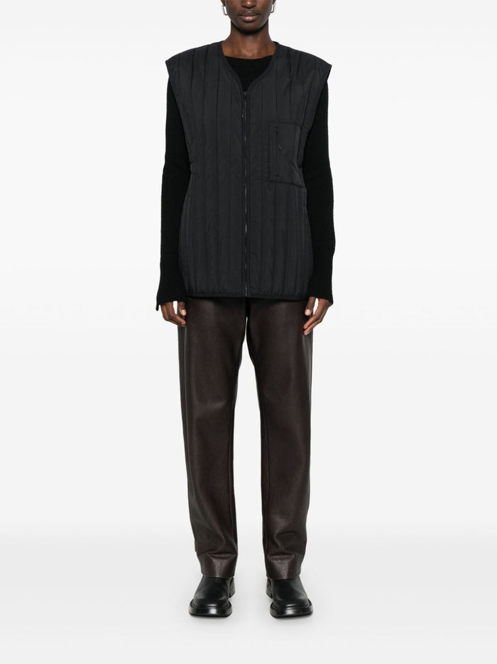 Rains Gilet Nero Unisex Trapuntato 3