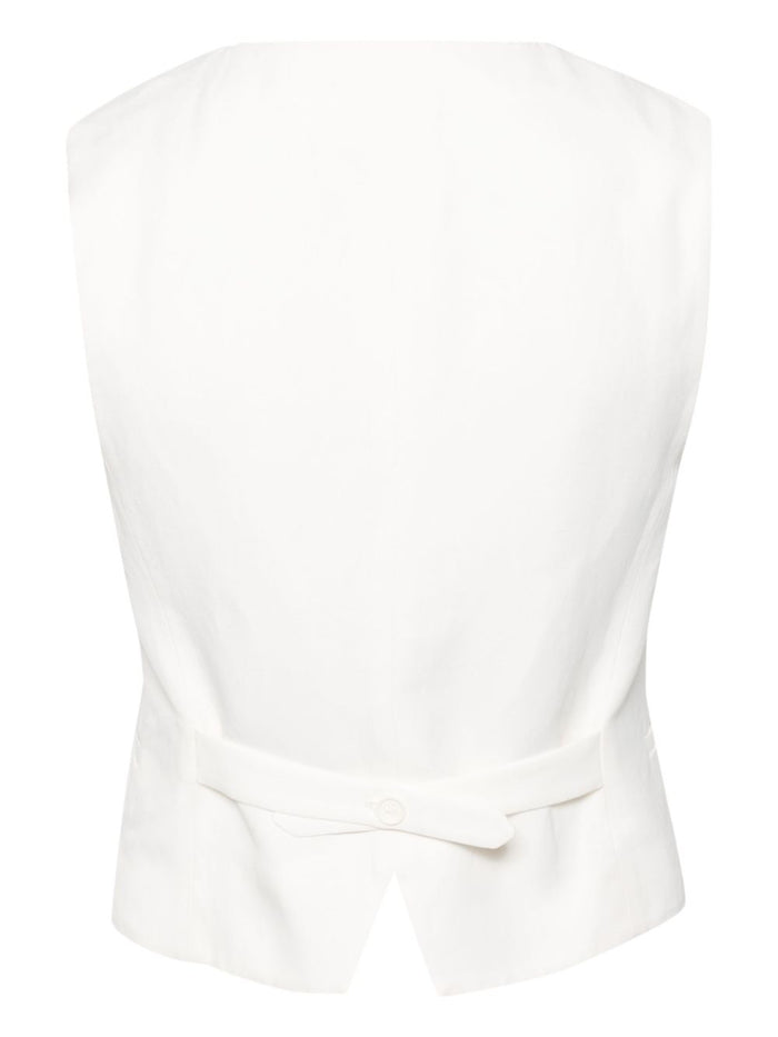 Parosh Women's White Vest 2