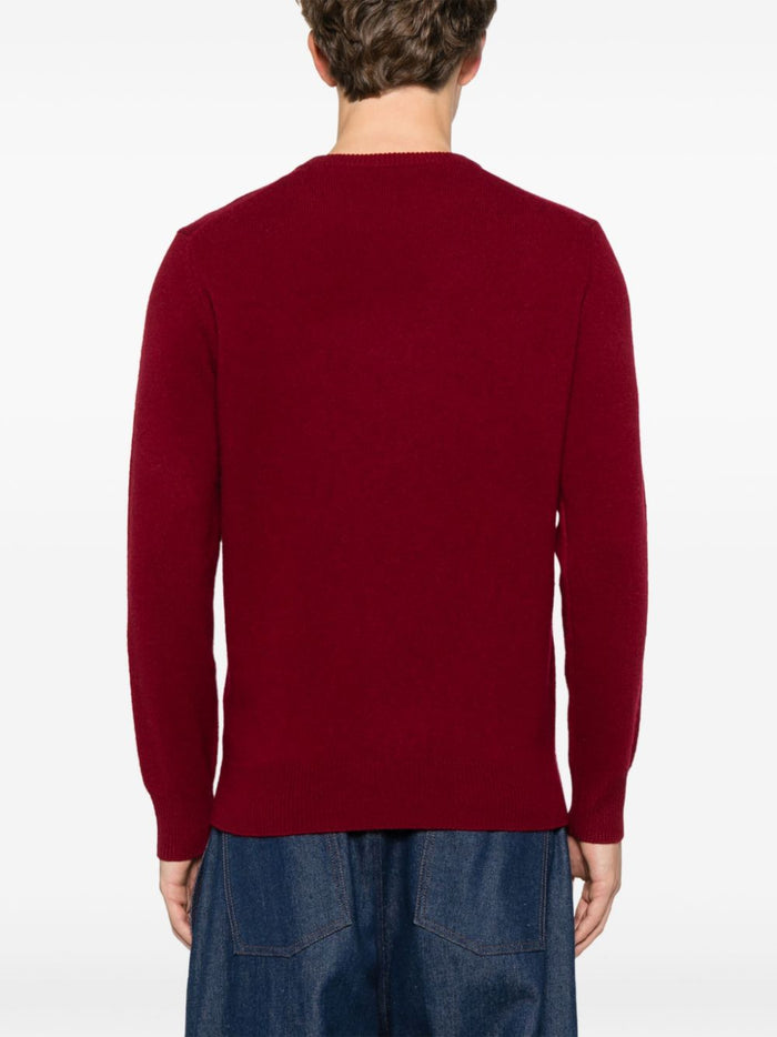 Mc2 Saint Barth Maglia Bordeaux Uomo Ricamo Logo 3