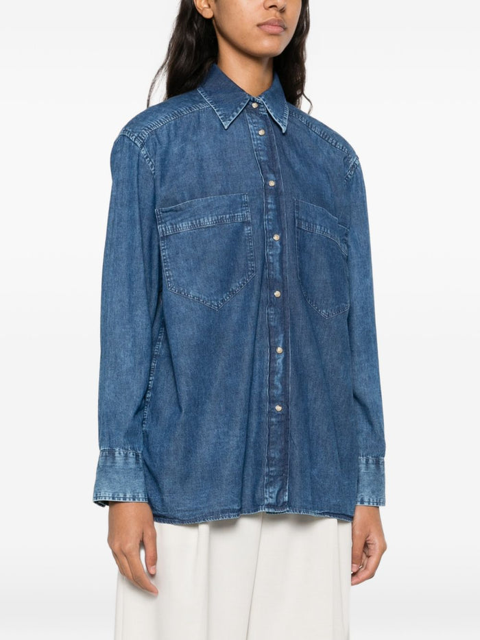 Caliban Camicia Blu Donna 2