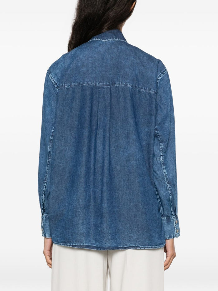 Caliban Camicia Blu Donna 3