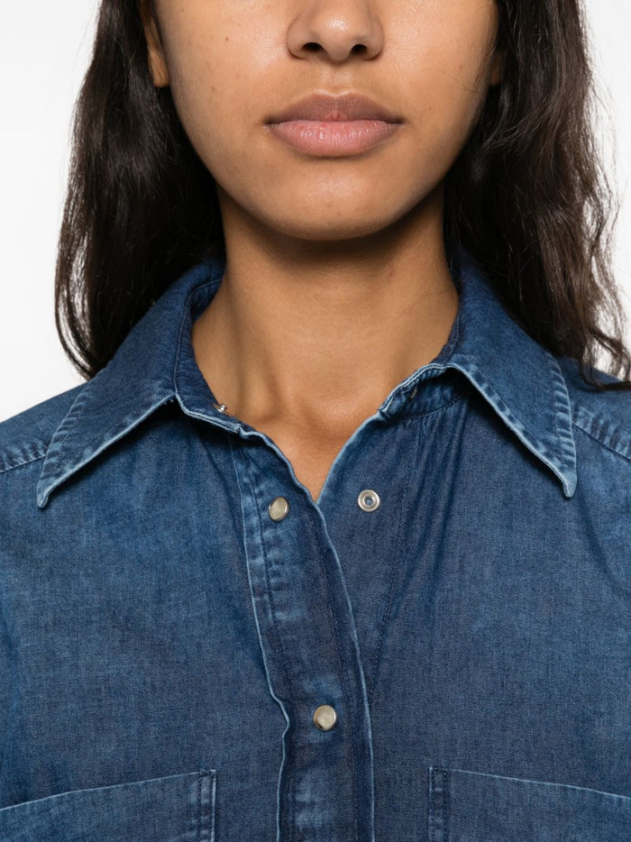 Caliban Camicia Blu Donna 5