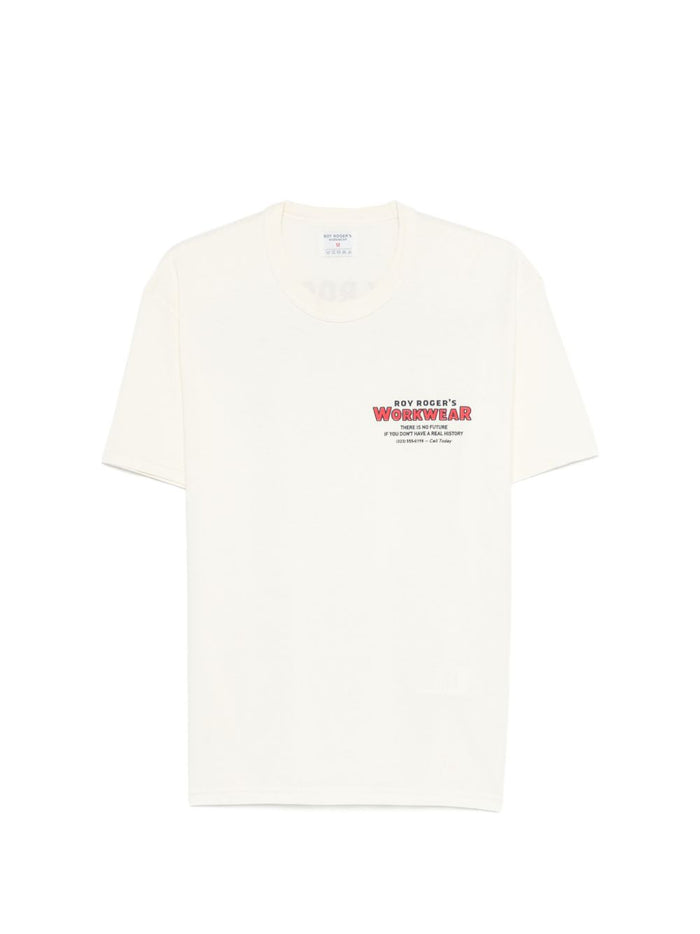 Roy Rogers T-Shirt Bianco Uomo Stampa Logo 5