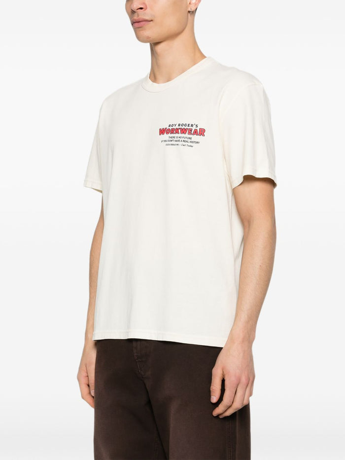 Roy Rogers T-Shirt Bianco Uomo Stampa Logo 3