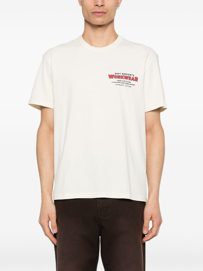 Roy Rogers T-Shirt Bianco Uomo Stampa Logo 1