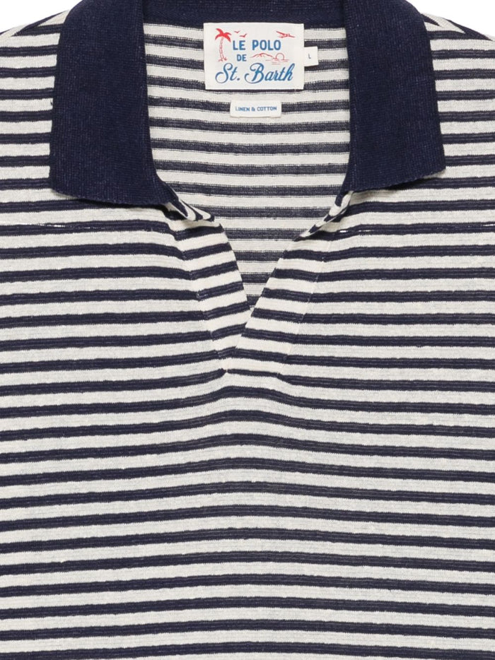 Mc2 Saint Barth Polo Rye Righe Uomo Blu 3