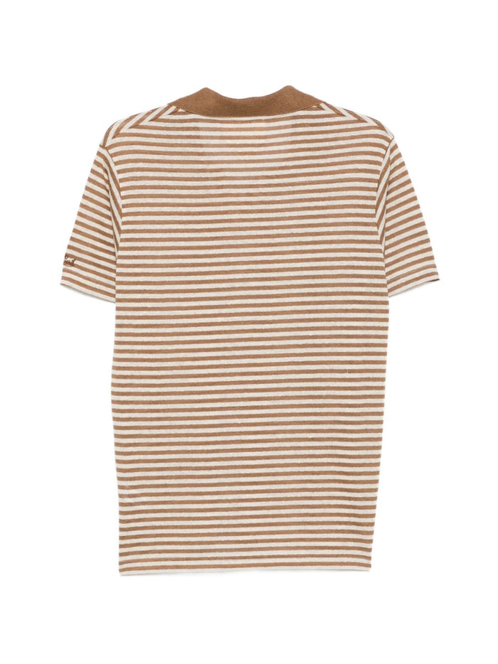 Mc2 Saint Barth Polo Rye Righe Uomo Marrone 2