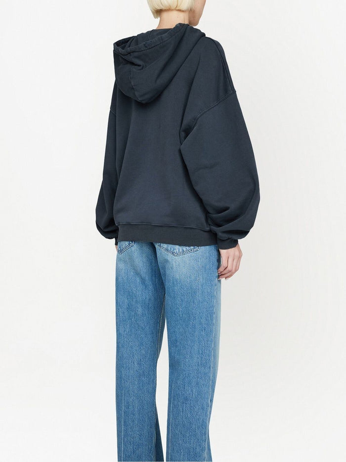 Anine Bing Damen-Kapuzenpullover mit Logo-Print in Blau 2