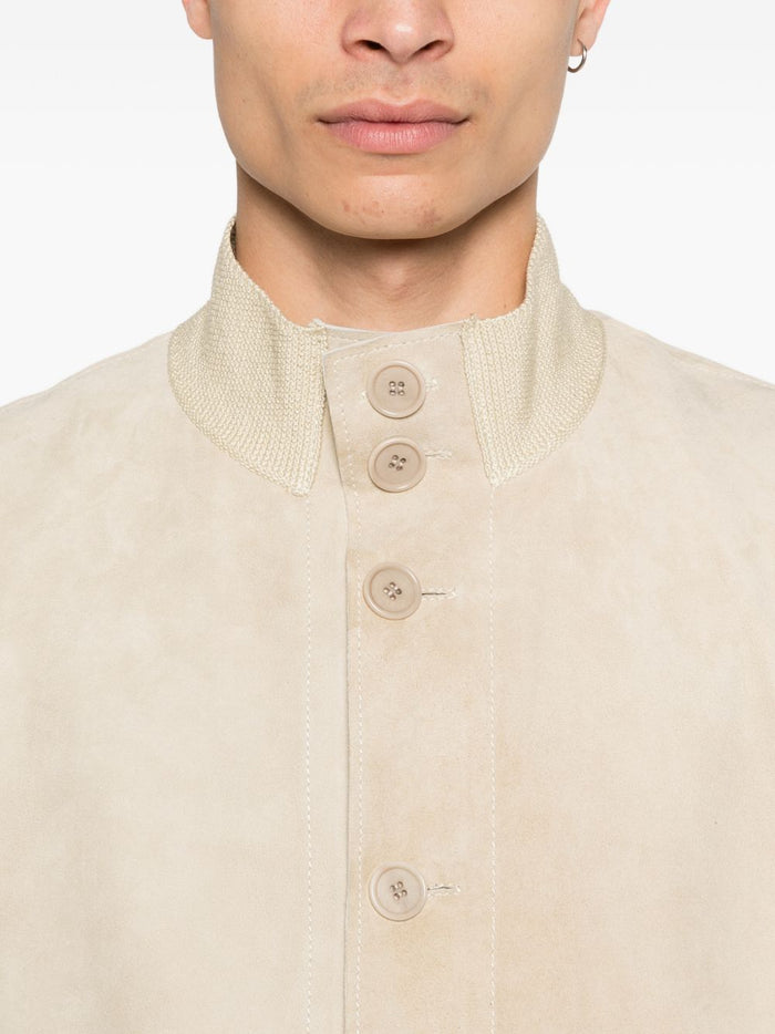 Salvatore Santoro Giubbotto Beige Uomo Montone 4