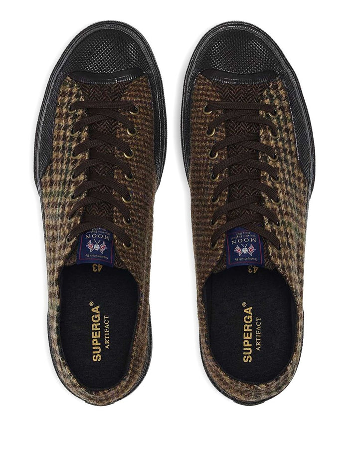 Superga 2432 Works Wool Patchwork Herrenschuhe Braun 5