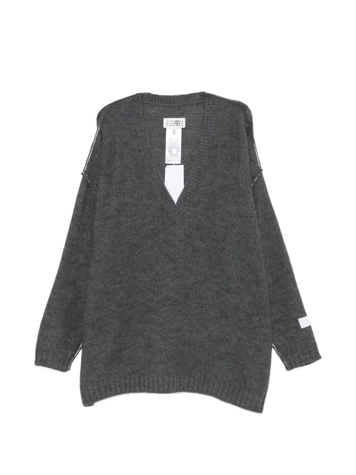 Mm6 Maison Margiela Maglia Naturale Donna 1
