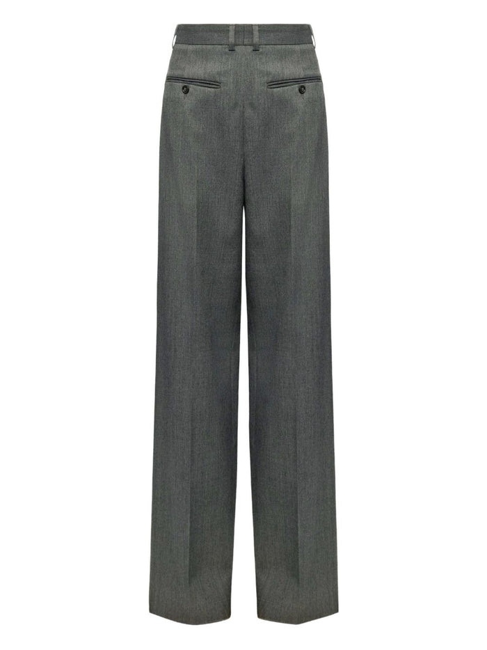 Mm6 Donna Pantalone Grigio Vita Alta 5