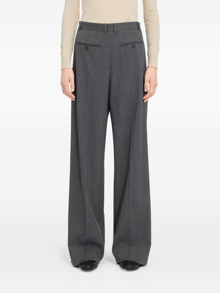 Mm6 Donna Pantalone Grigio Vita Alta 1