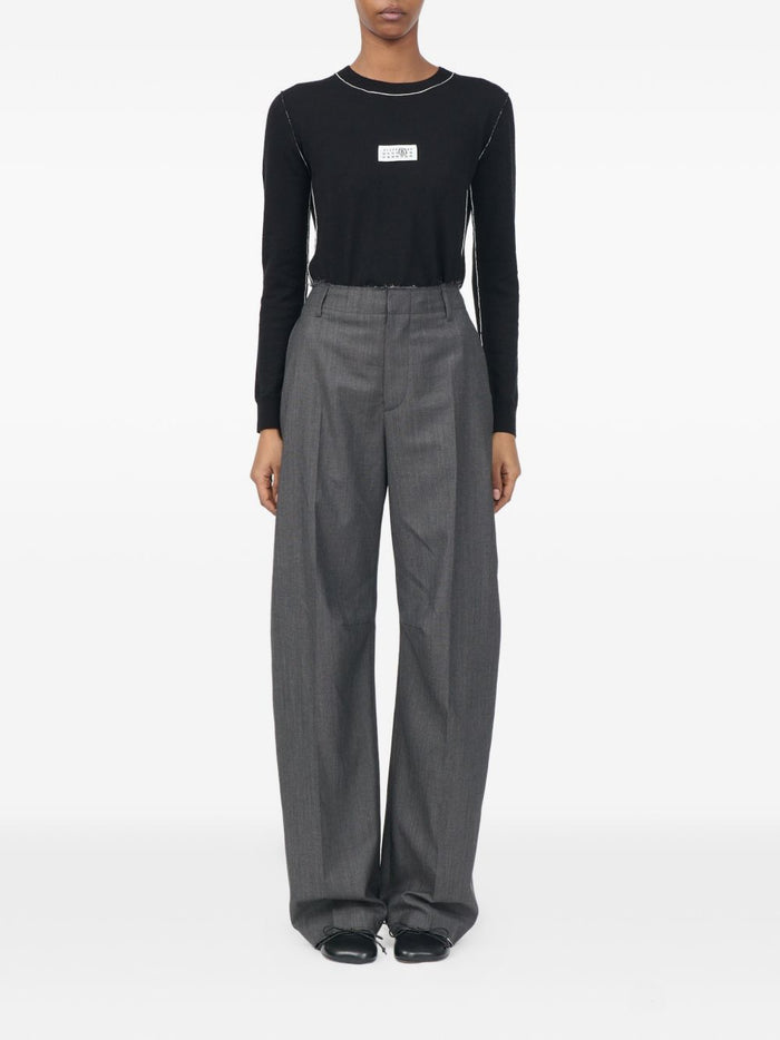 Mm6 Maison Margiela Pantalone Naturale Donna 2