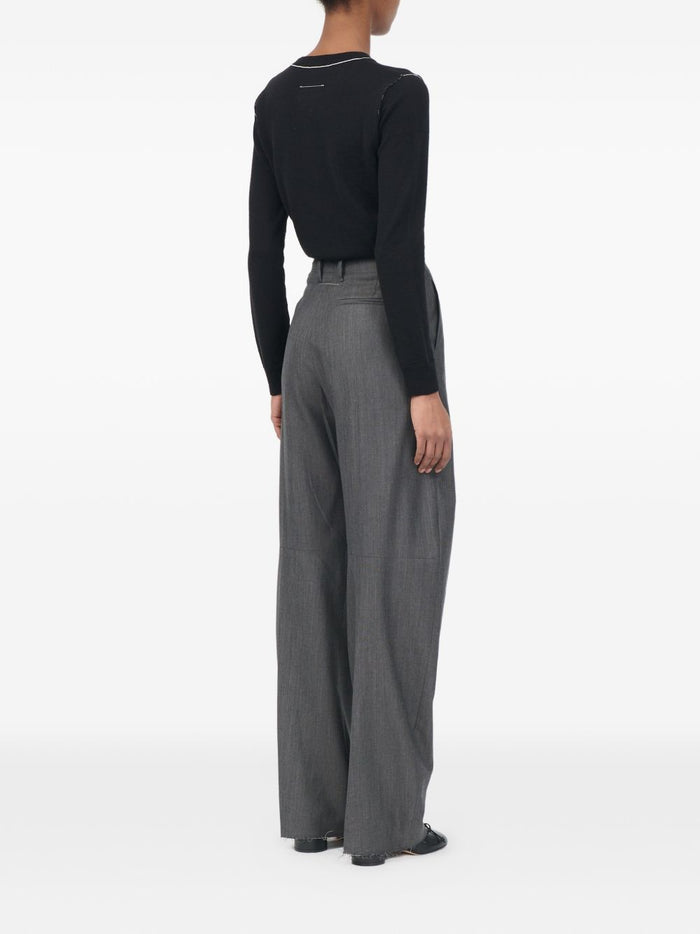 Mm6 Maison Margiela Pantalone Naturale Donna 3