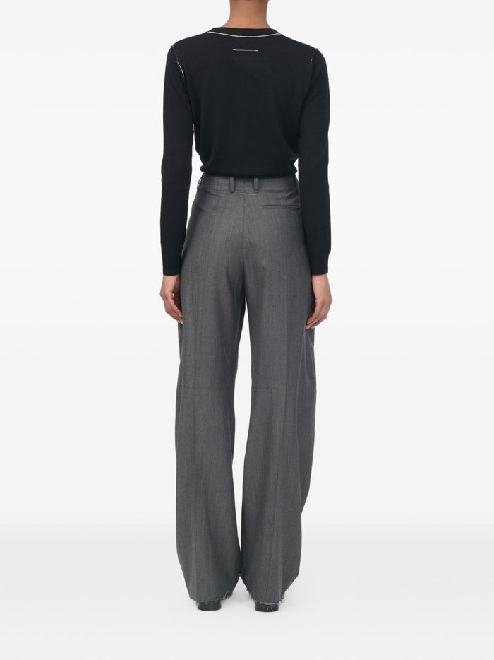 Mm6 Maison Margiela Pantalone Naturale Donna 5