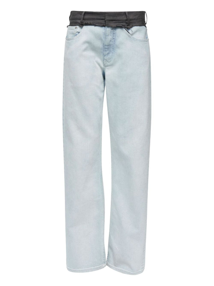 Mm6 Maison Margiela Jeans Banda Vita Donna Blu 5