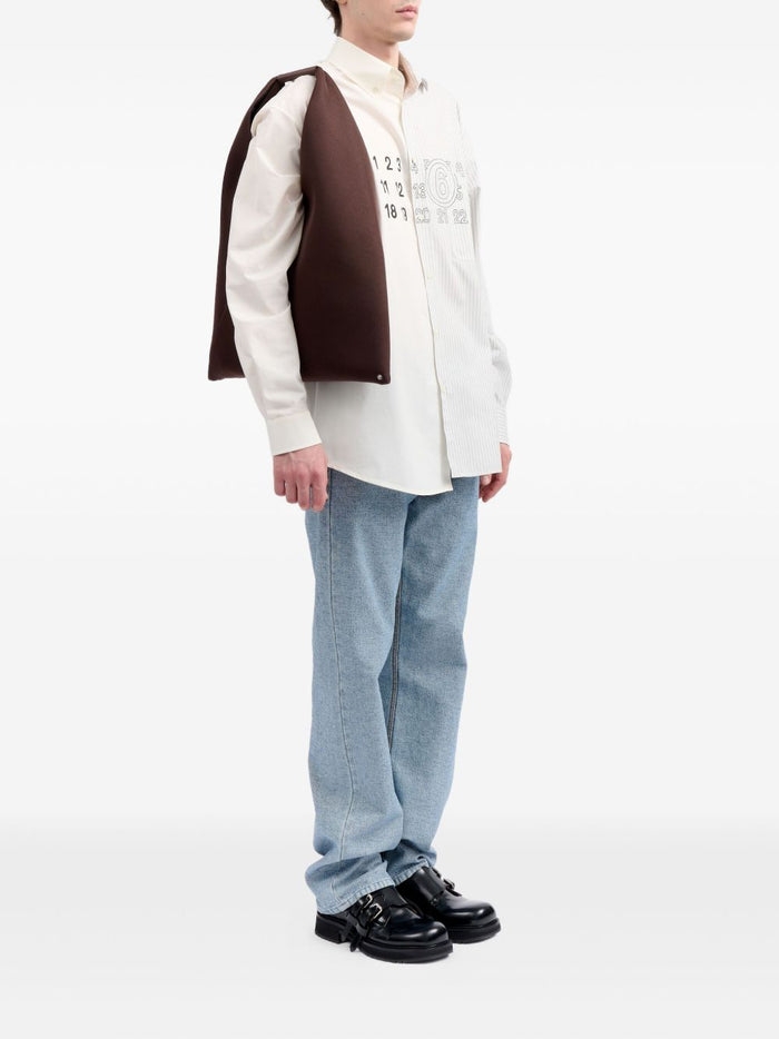 Mm6 Maison Margiela Japanese Classic Donna Borsa Marrone 3