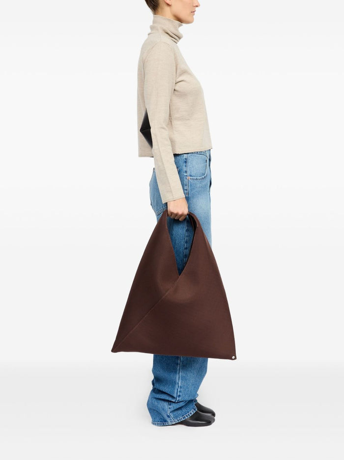 Mm6 Maison Margiela Japanese Classic Donna Borsa Marrone 2