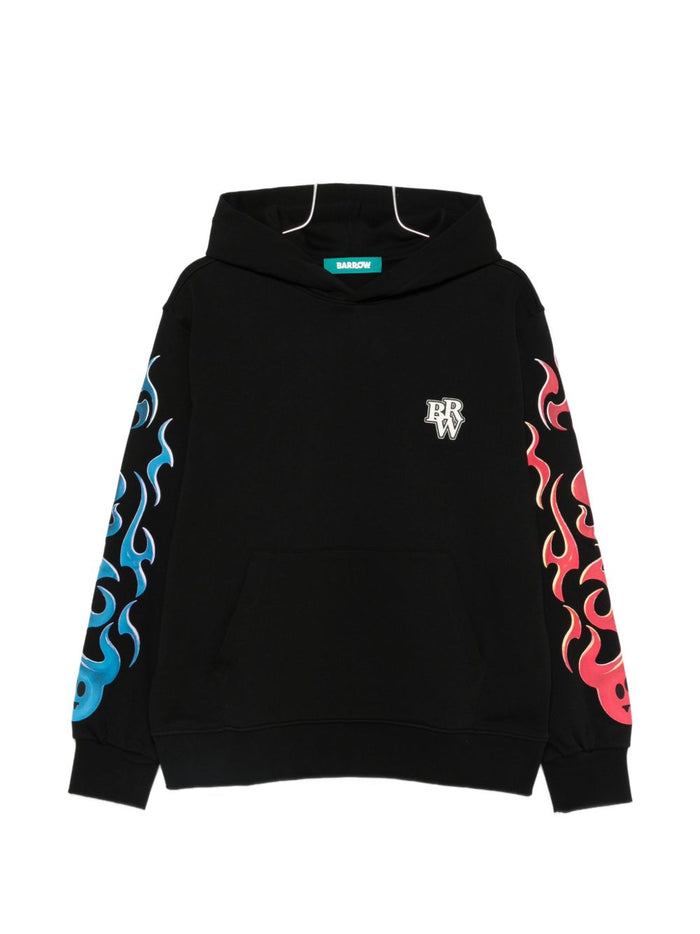 Barrow Felpa Fiamme Uomo Nero 5