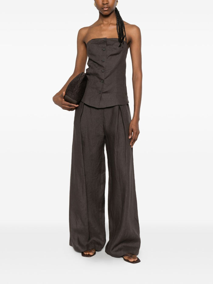 Su Bustier Marrone Donna 1