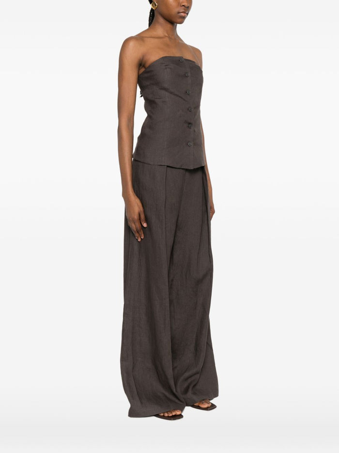 Su Bustier Marrone Donna 2