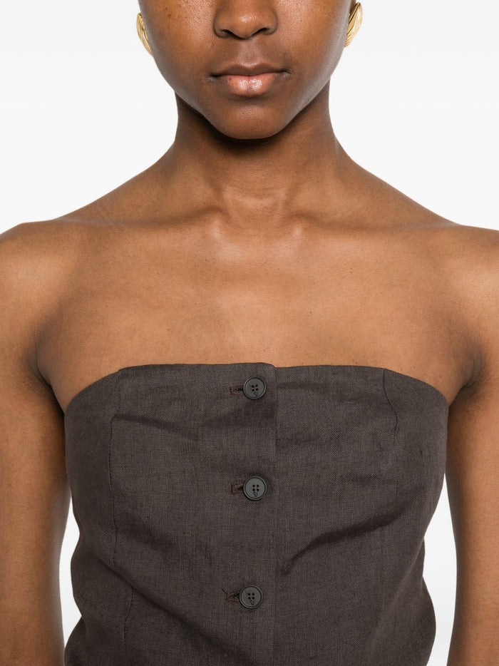 Su Bustier Marrone Donna 4