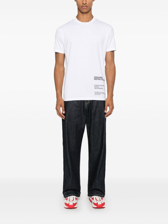 Dsquared2 T-shirt Bianco Uomo Restricted Area 1