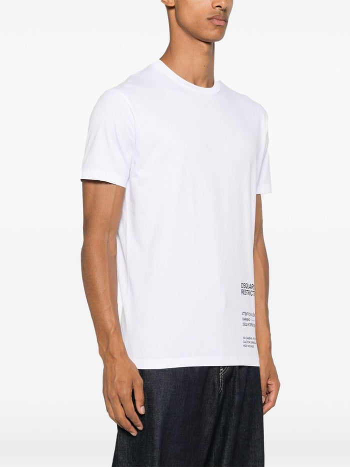 Dsquared2 T-shirt Bianco Uomo Restricted Area 2